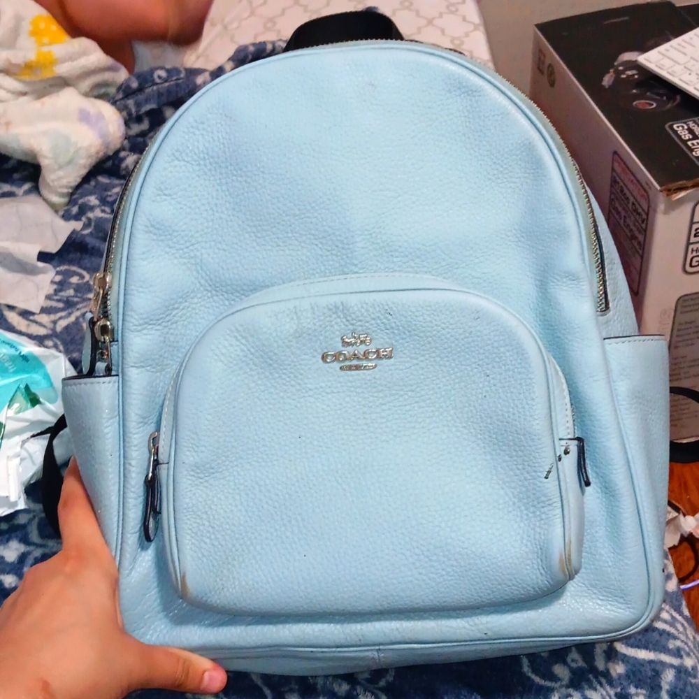COACH Court Backpack Color: Silver/TWILIGHT